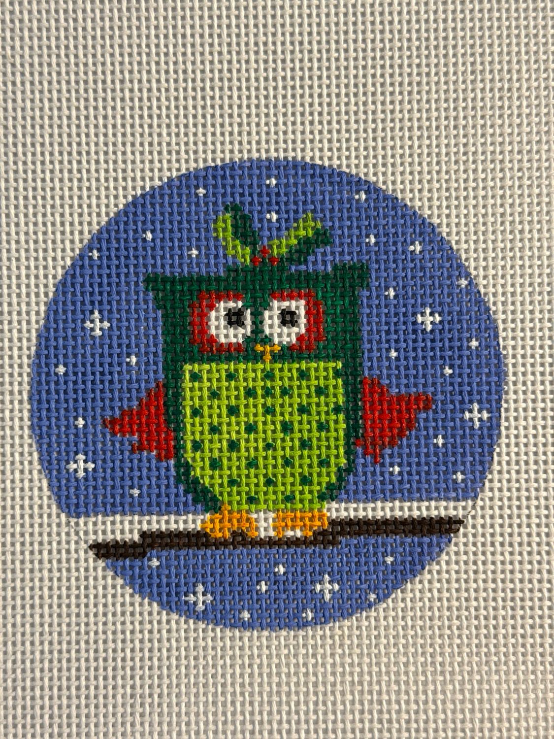 Owl with Holly on Head