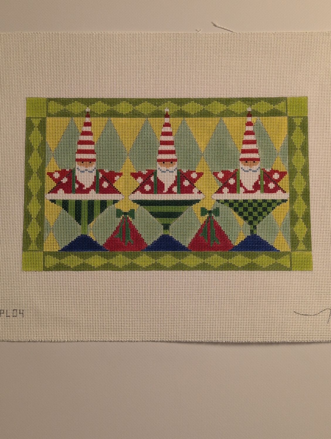 3 Santas in Martini Glasses