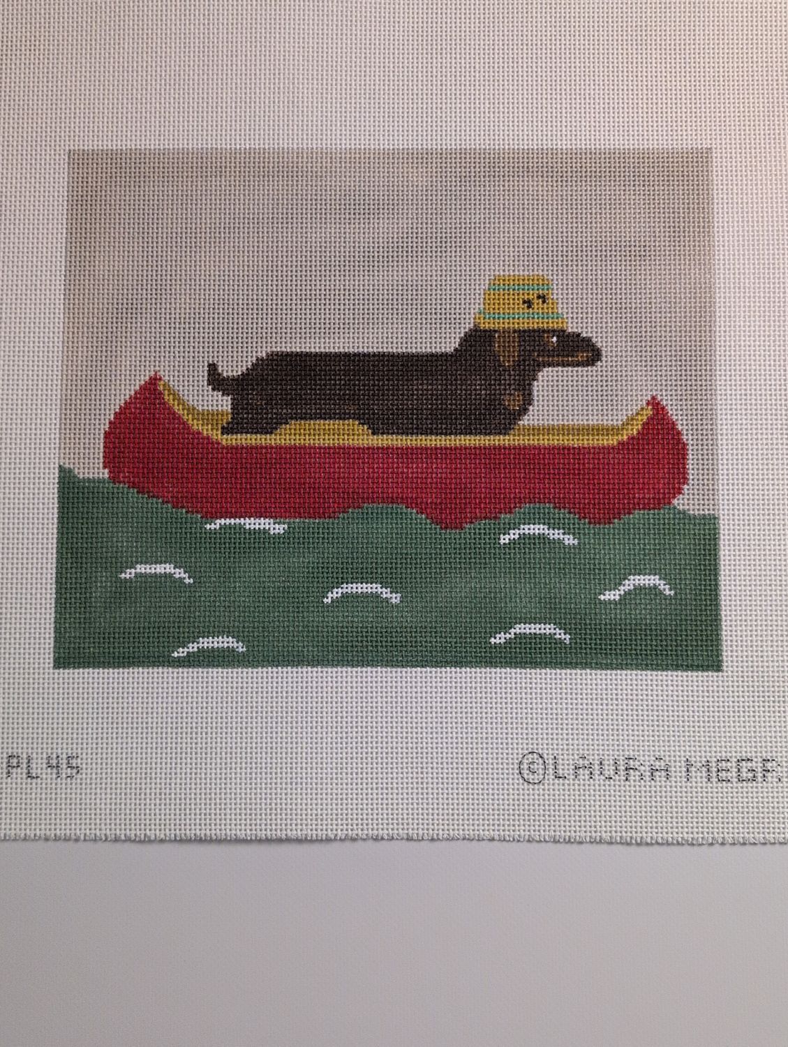 Dachshund in Canoe