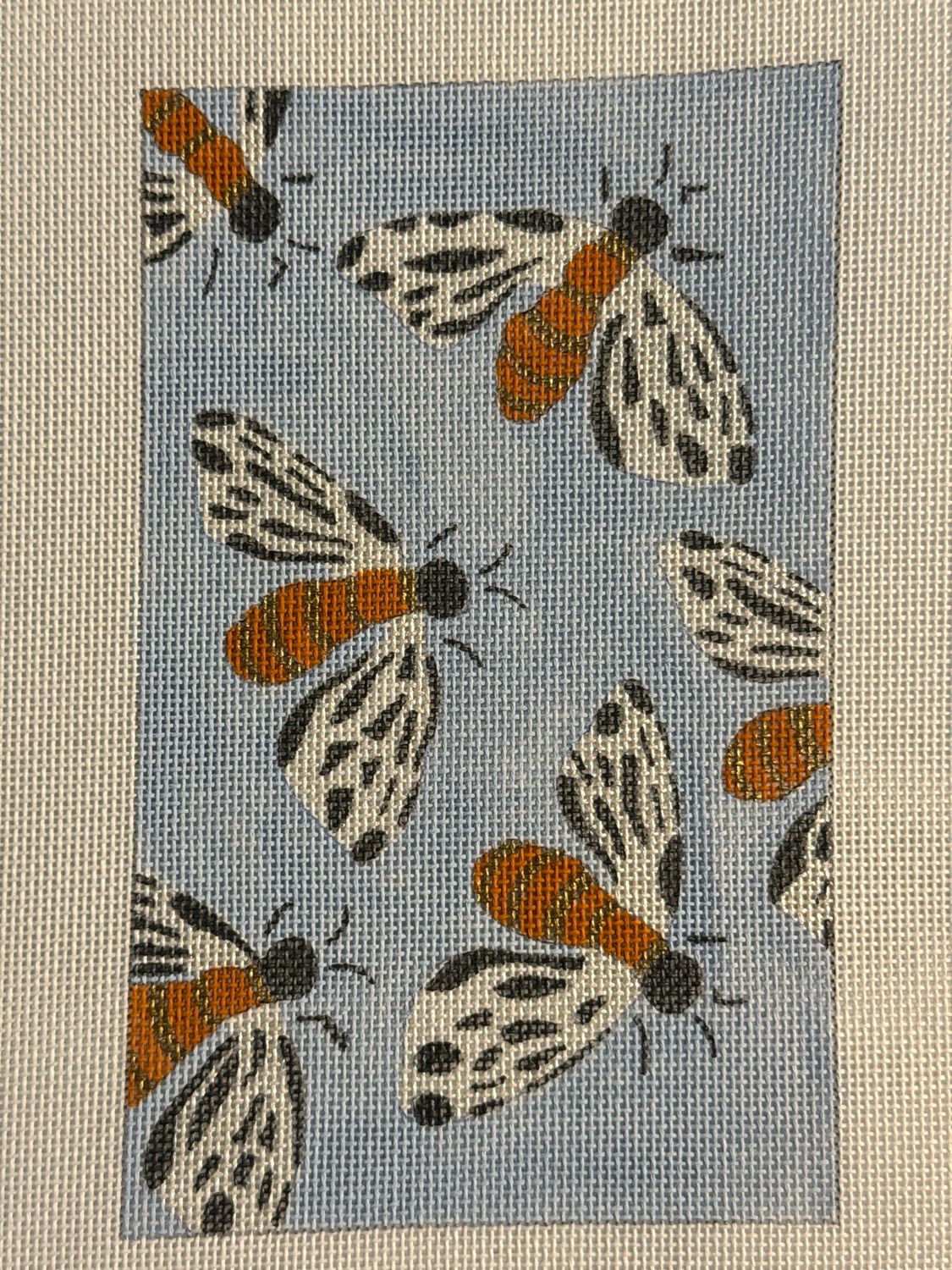 Bees - Blue Background