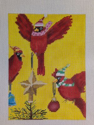 Cardinals Decorating Tree