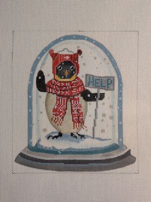 Christmas Penguin in Snow Globe