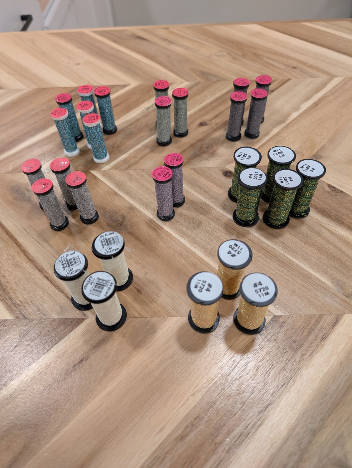 Kreinik #4 Spools Color 3514 to 5720