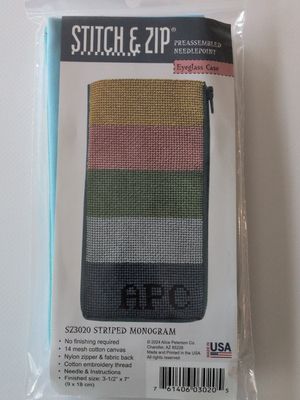Striped Monogram Eyeglass Case