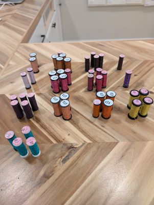 Kreinik #8 Spools Color 021 to 029