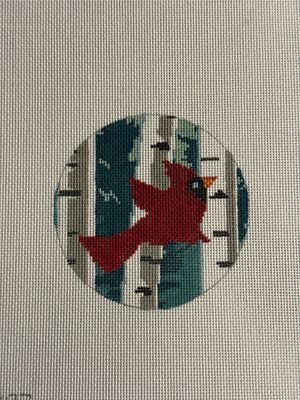Cardinal In Birches Ornament