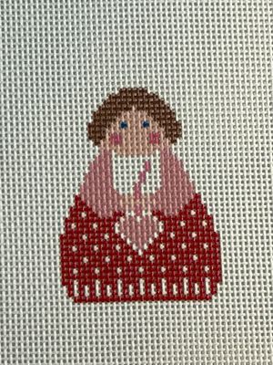 Red Angel with Pink Heart