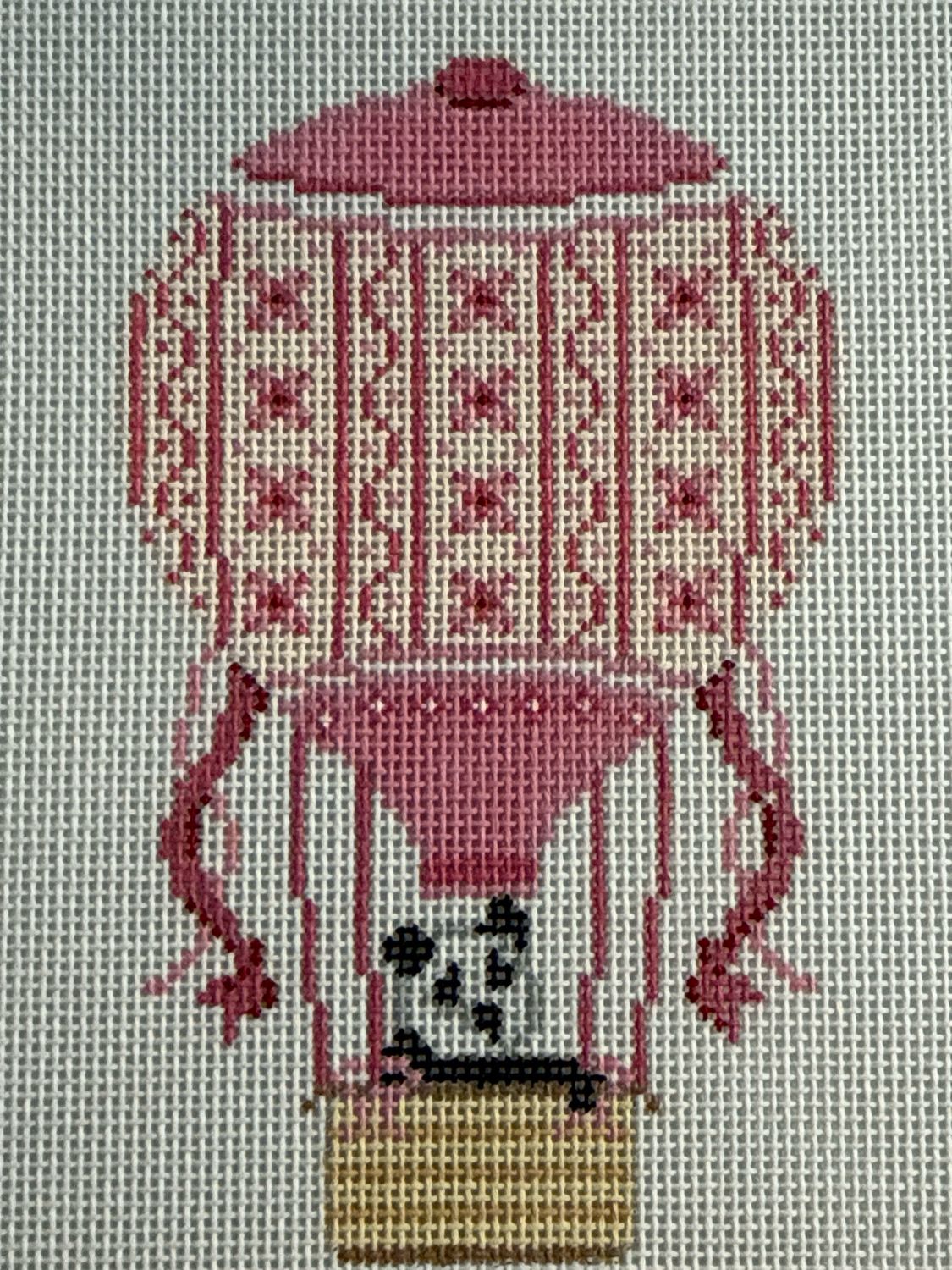 Pink Hot Air Balloon with Panda
