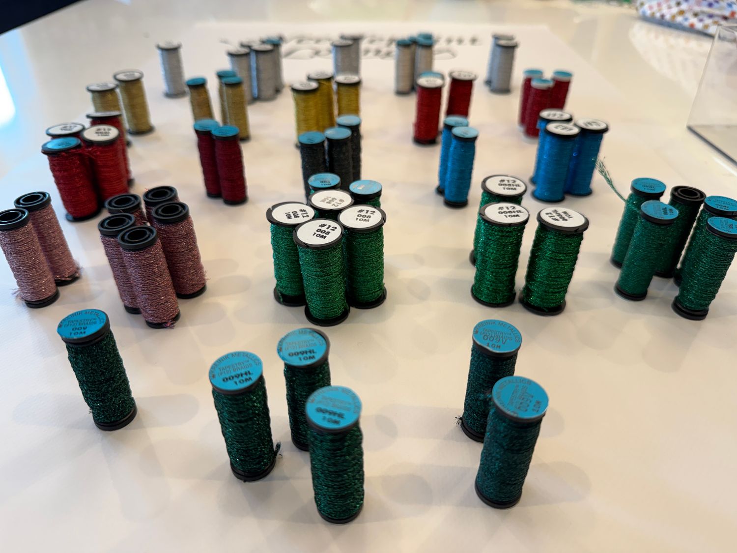 Kreinik #12 Spools Color 001 to 009V