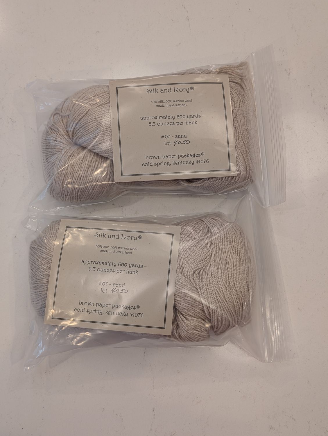 Silk and Ivory Hanks - #007 - Sand