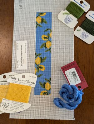 Lemons on Solid Blue Key Fob Kit