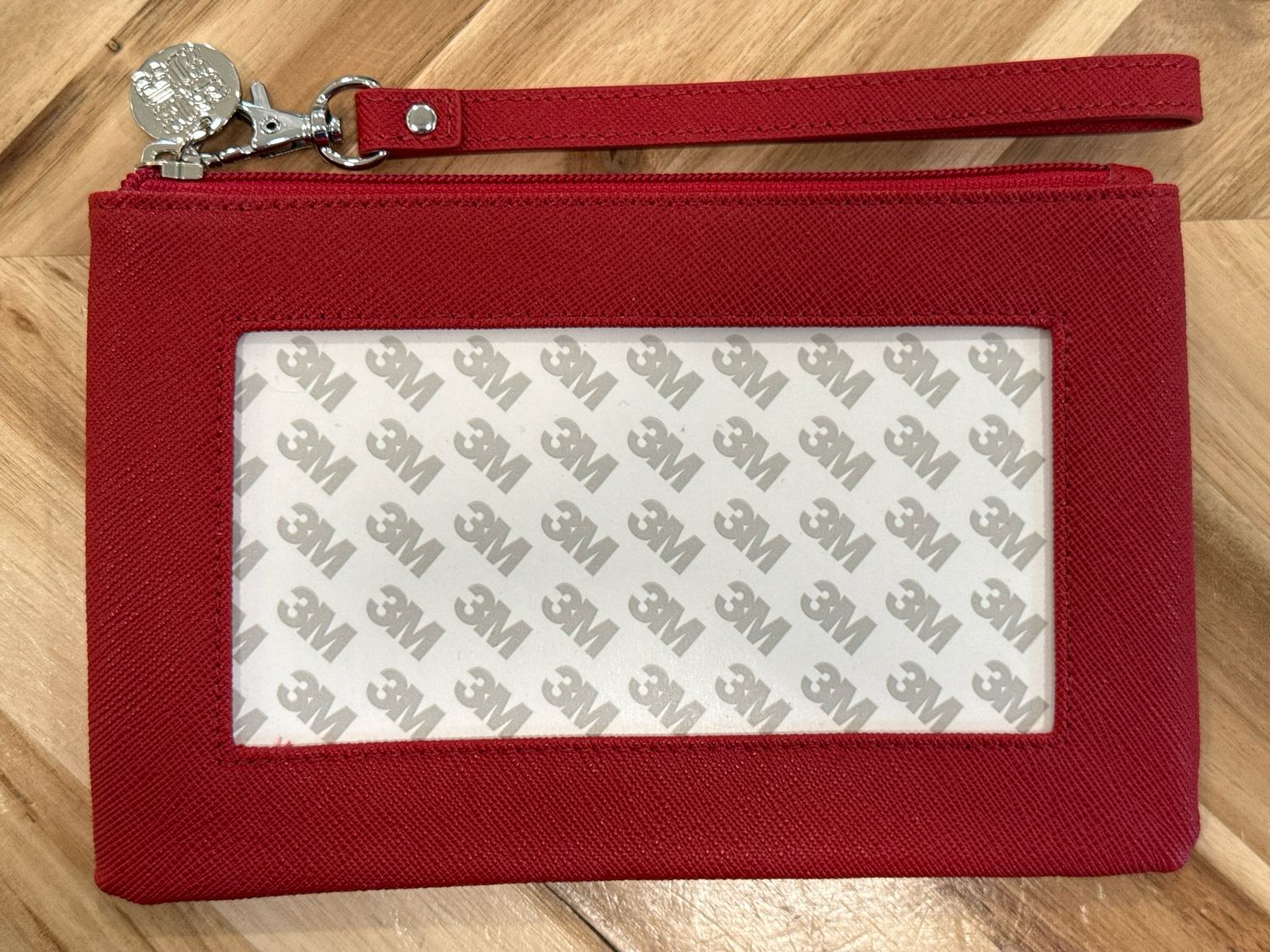 Saffiano Leather Clutch - Red