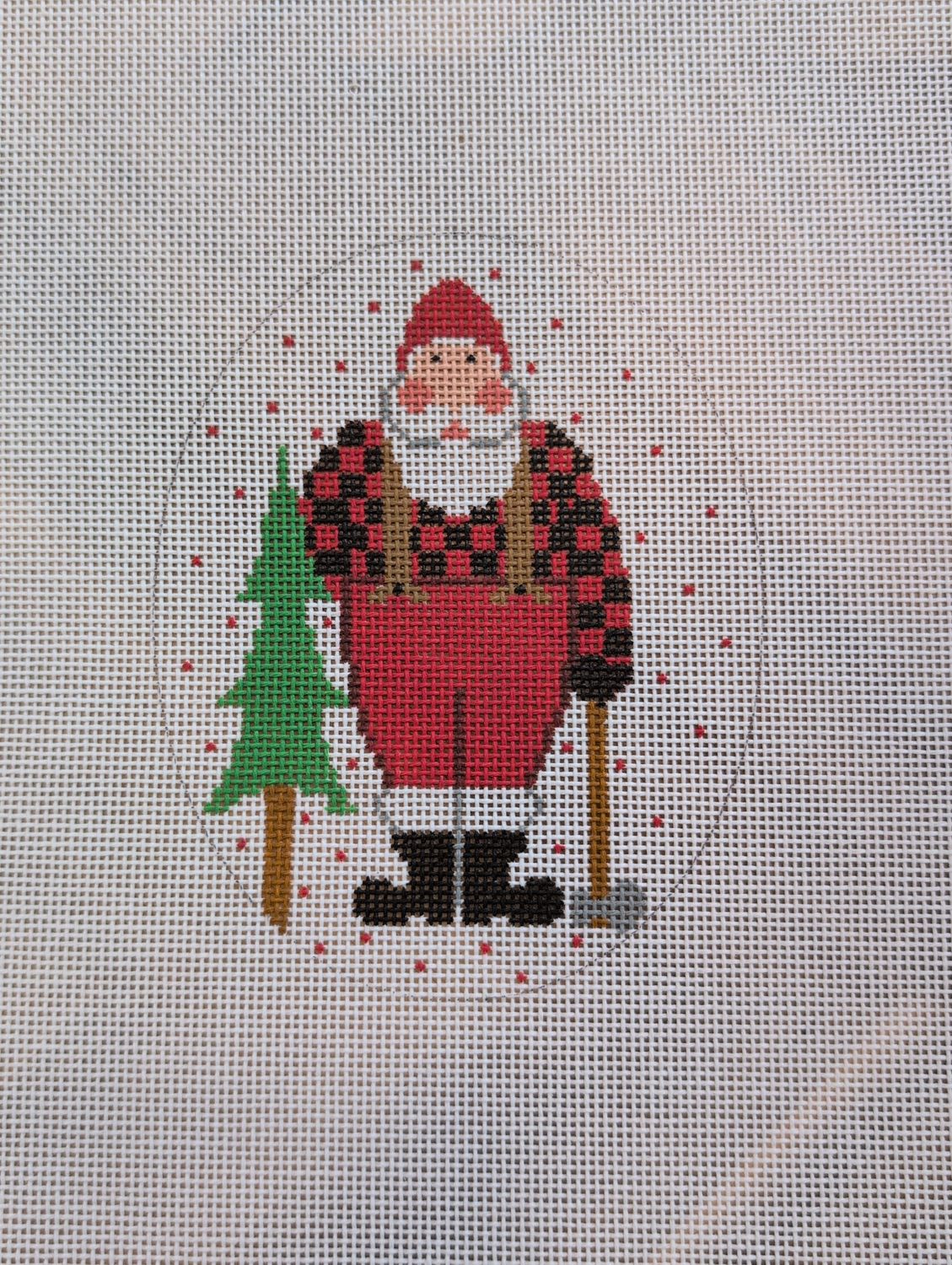 Lumberjack Santa Ornament