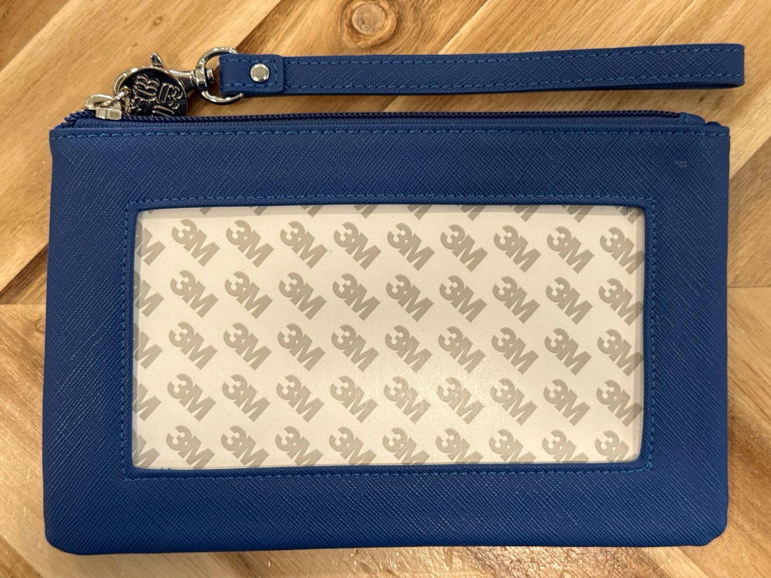Saffiano Leather Clutch - Blue