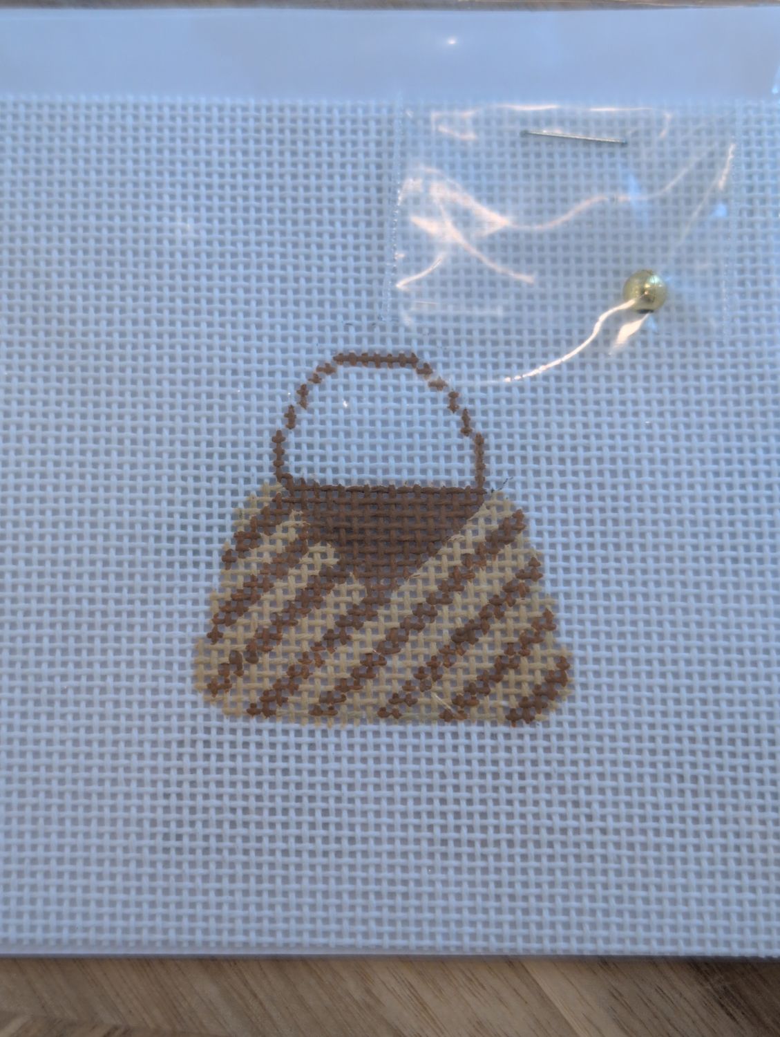 Mini Purse - Tan Stripes