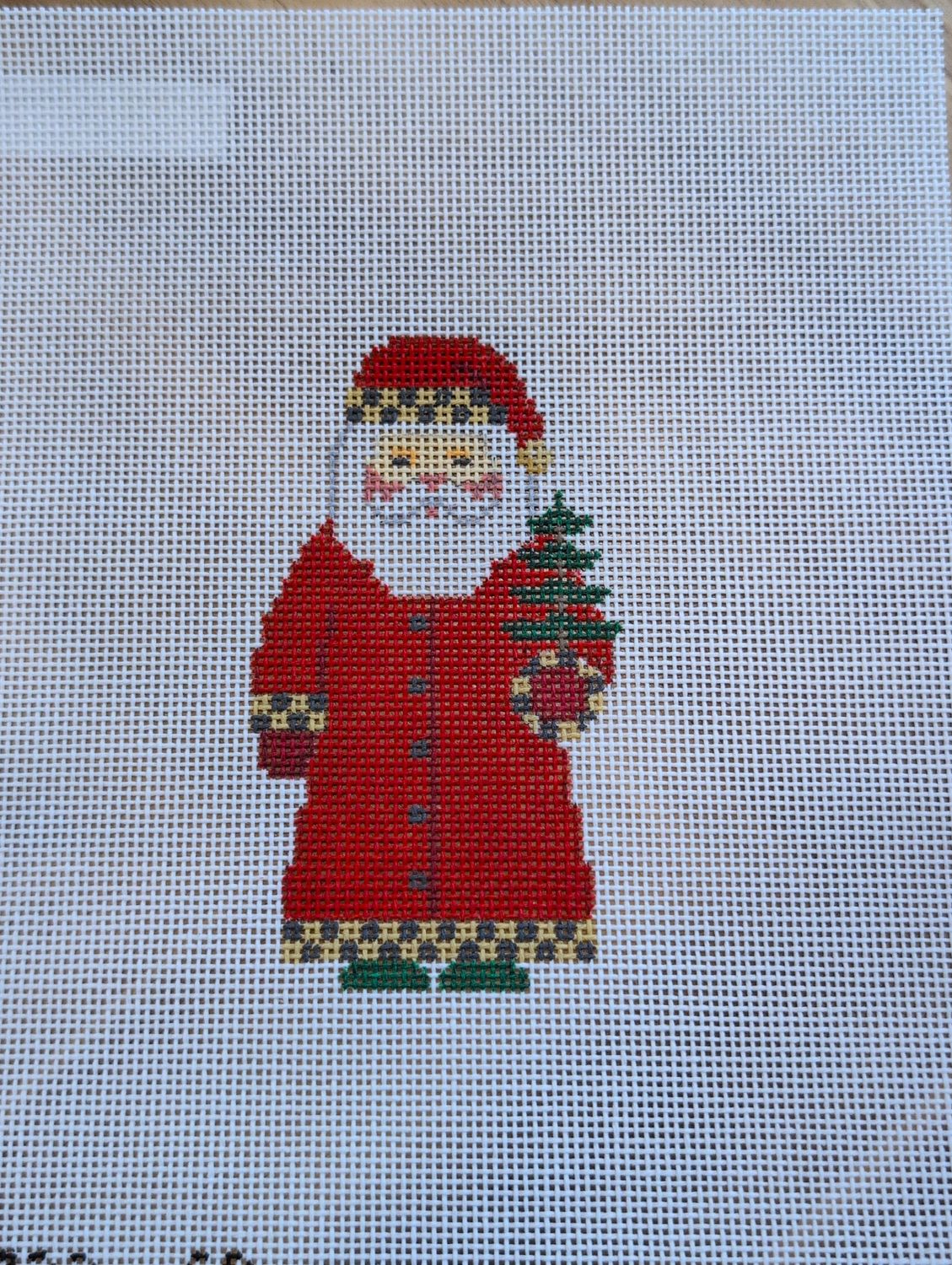 Santa with Tree Ornament