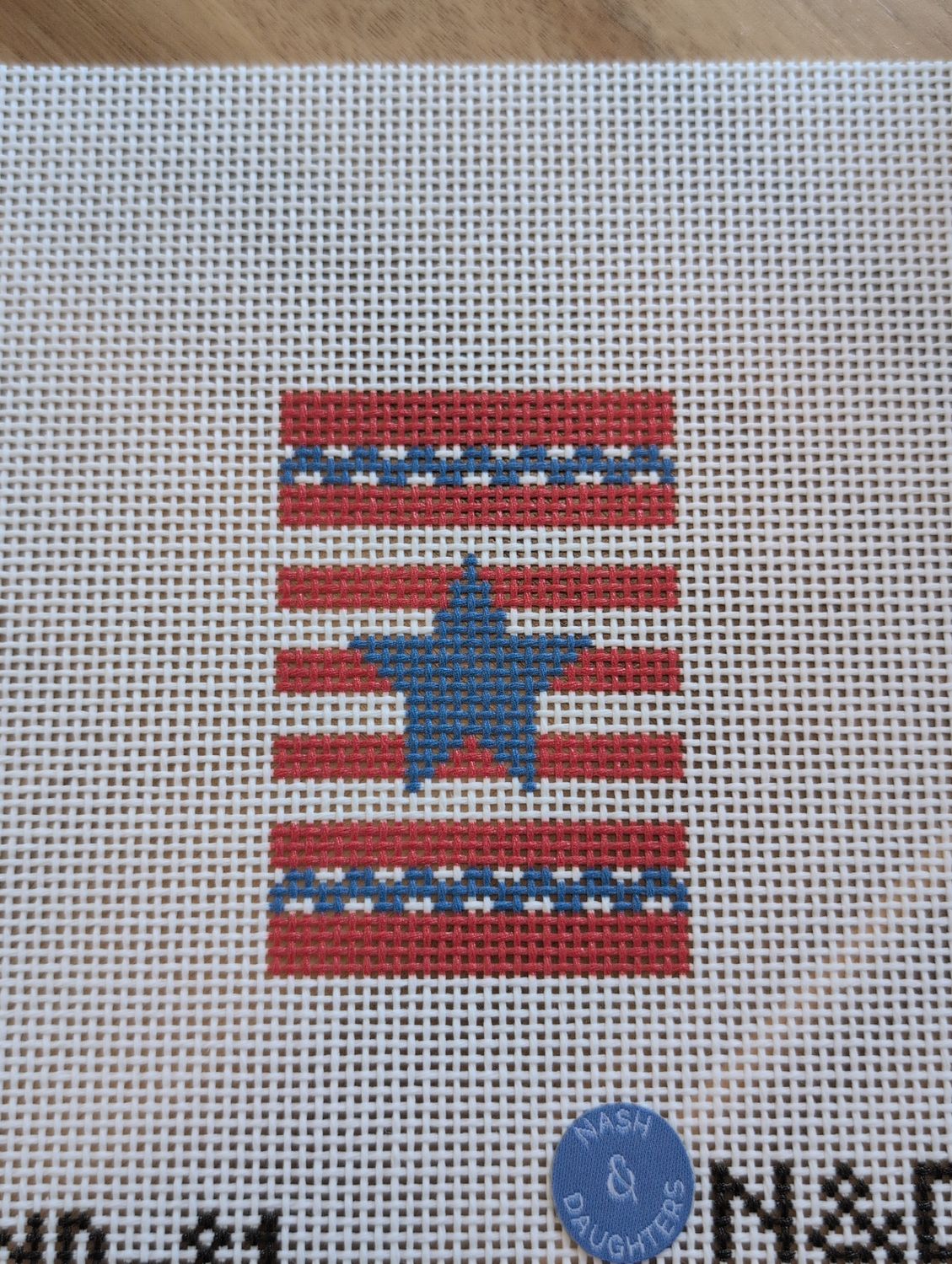 Red, White, and Blue Star Luggage Tag Insert