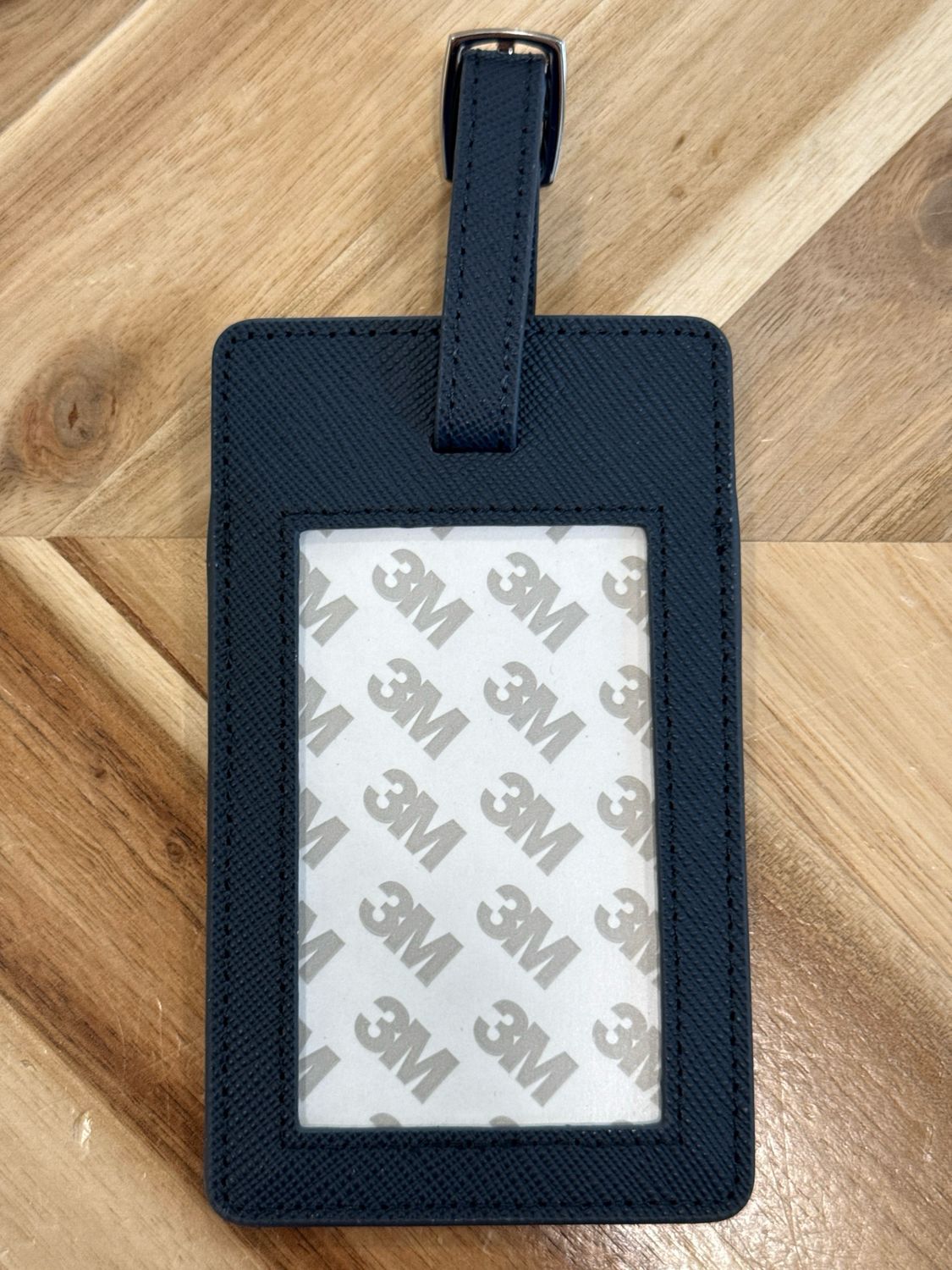 Saffiano Leather Bag Tag - Navy