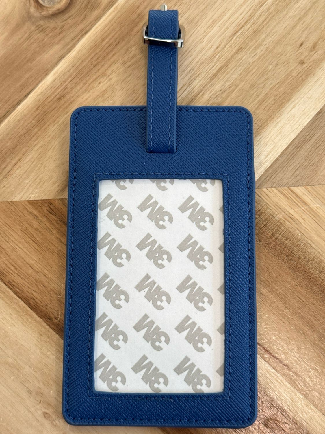 Saffiano Leather Bag Tag - Blue