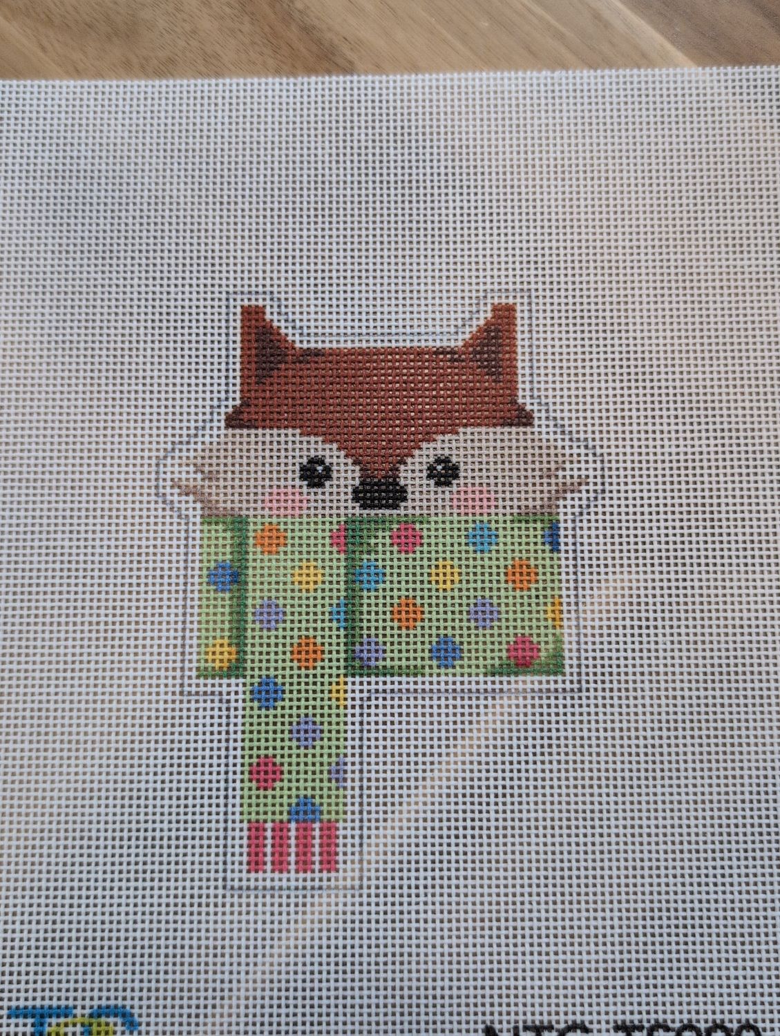 Fox with Multi Dots Scarf