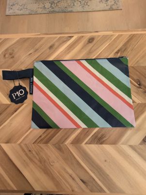 Large Zip Pouch - Rugby Stripe