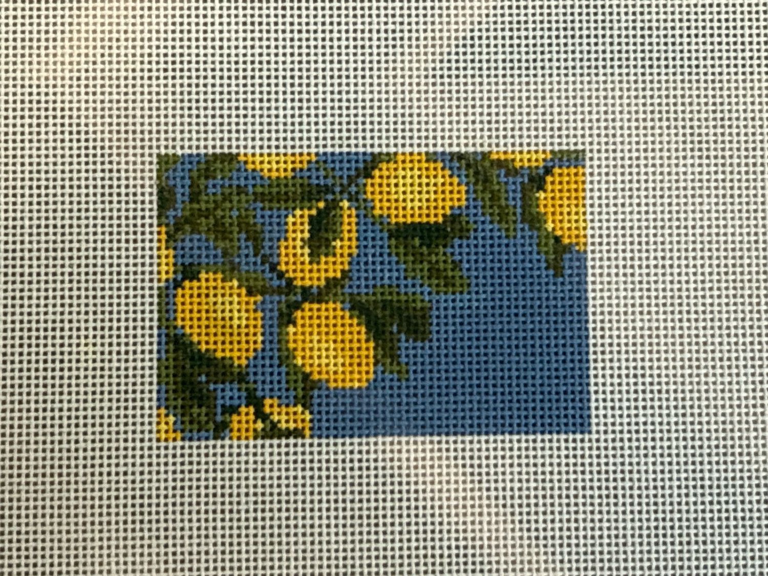 Lemons on Blue Luggage Tag