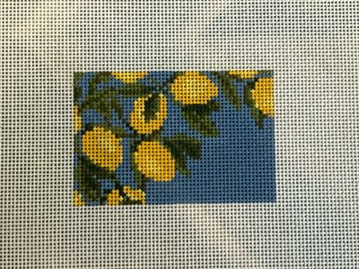 Lemons on Blue Luggage Tag