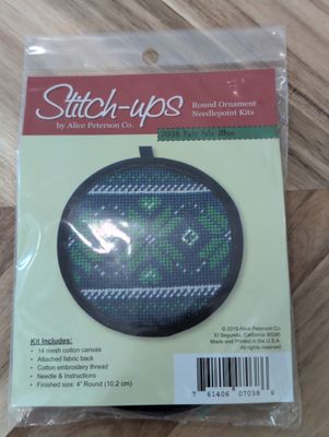 Fair Isle Blue Ornament Kit