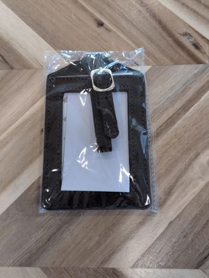 Leather Luggage Tag - Brown