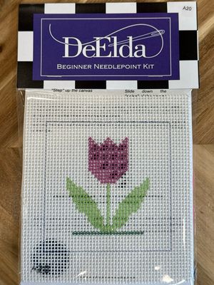 DeElda Tulip Beginner Needlepoint Kit