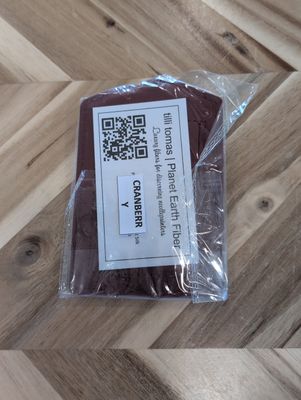 Leather Luggage Tag - Cranberry