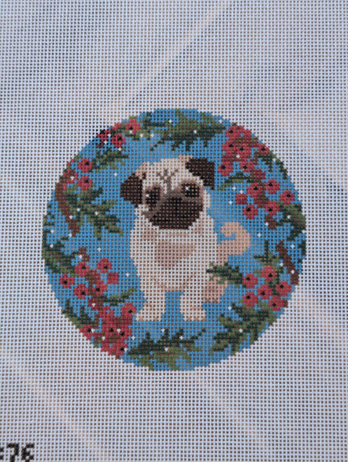 Christmas Pug Printed