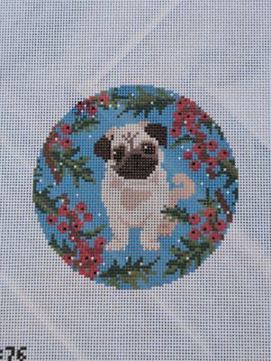 Christmas Pug Printed