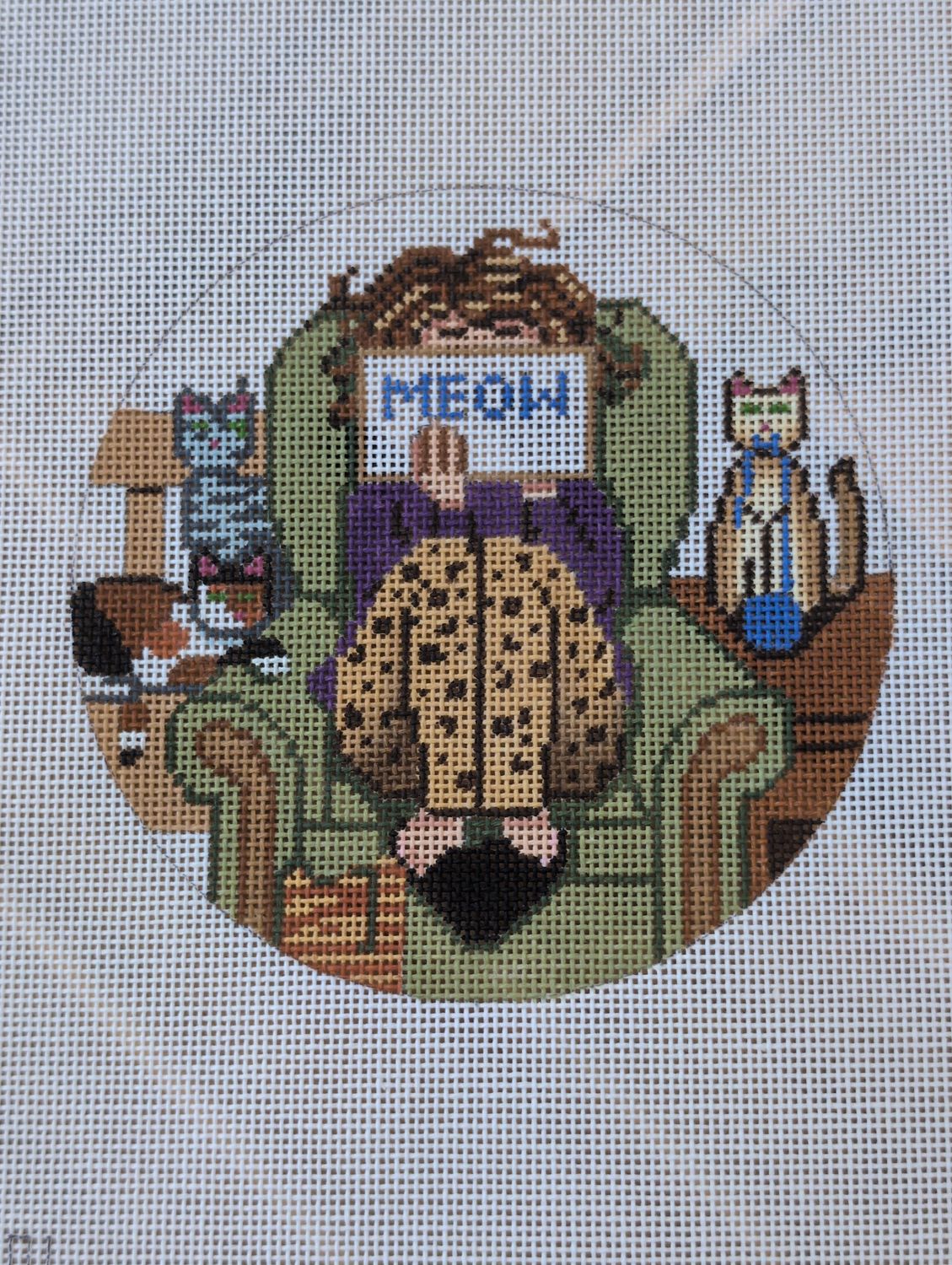 Cat Stitching Girl