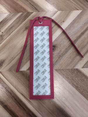 Leather Bookmark - Hot Pink