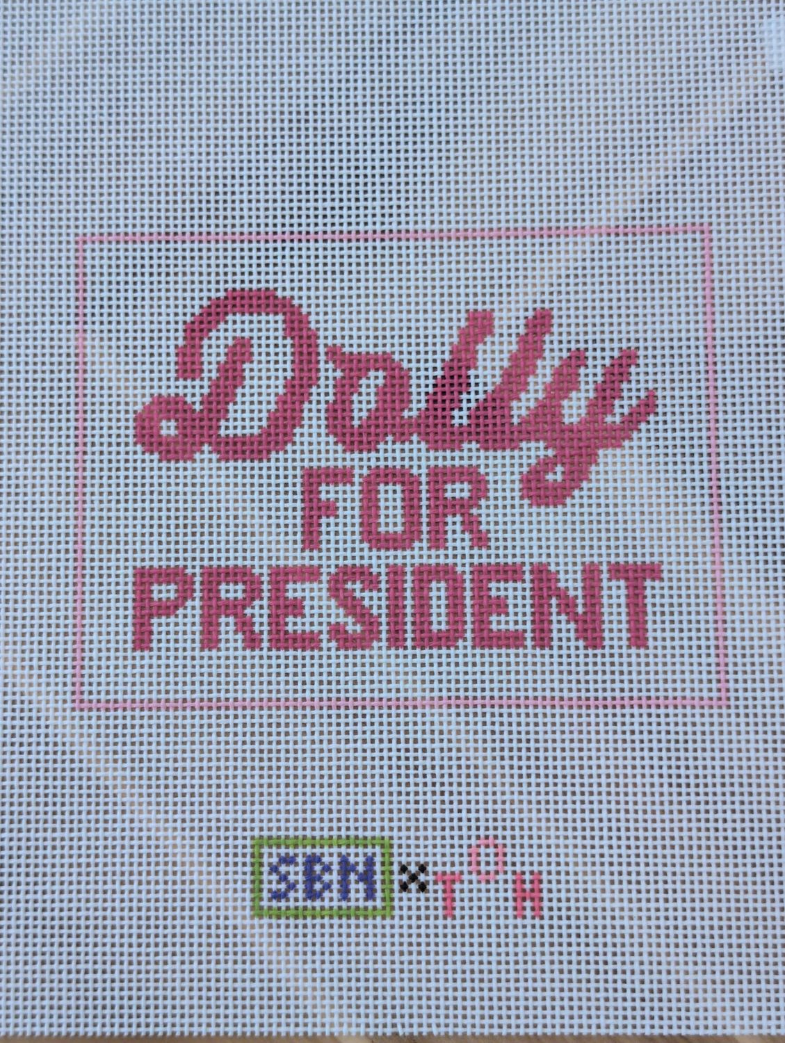 Dolly For President - Pink and White