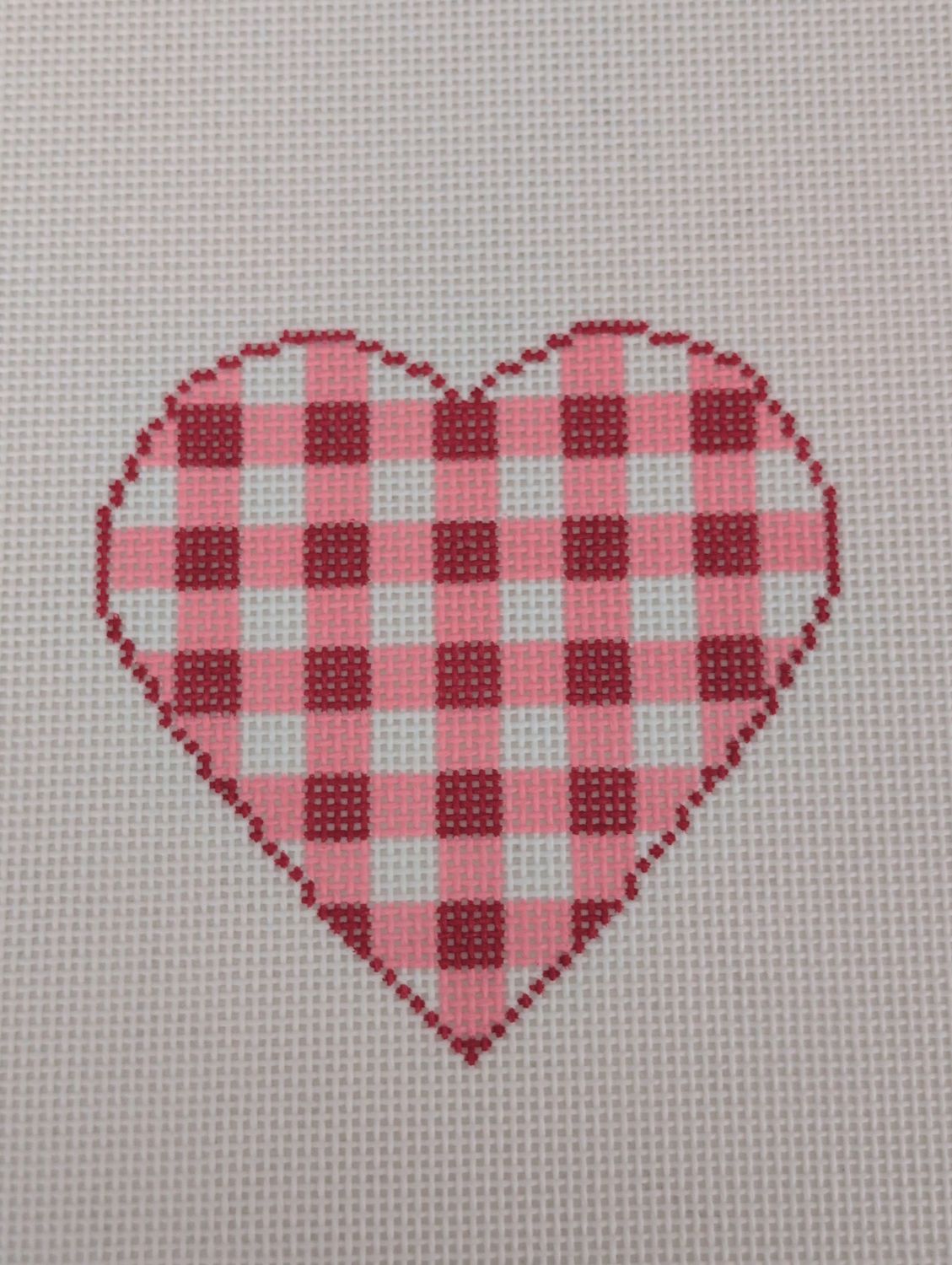 Gingham Heart-Red