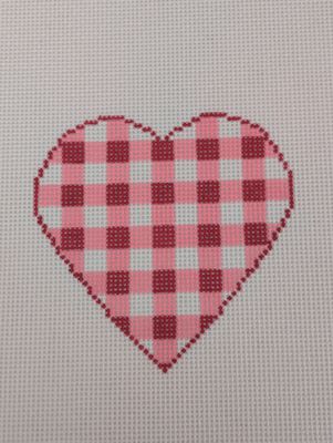 Gingham Heart-Red