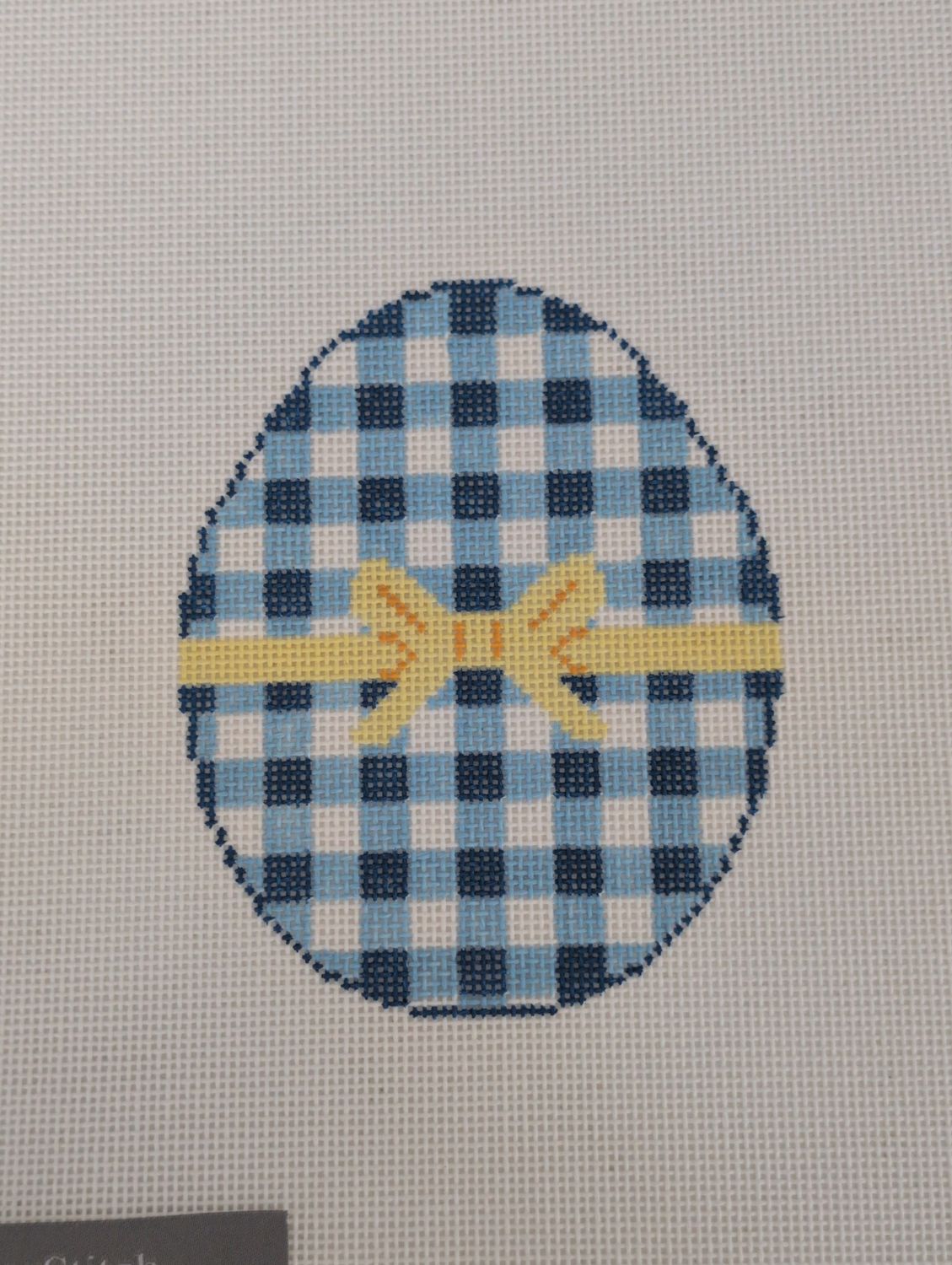 Gingham Eggs-Blue