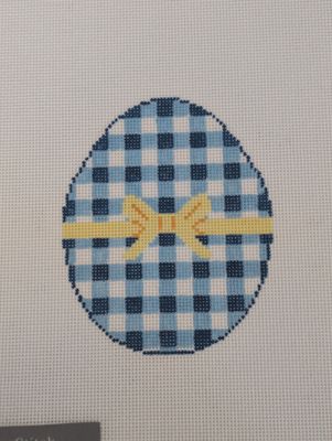 Gingham Eggs-Blue