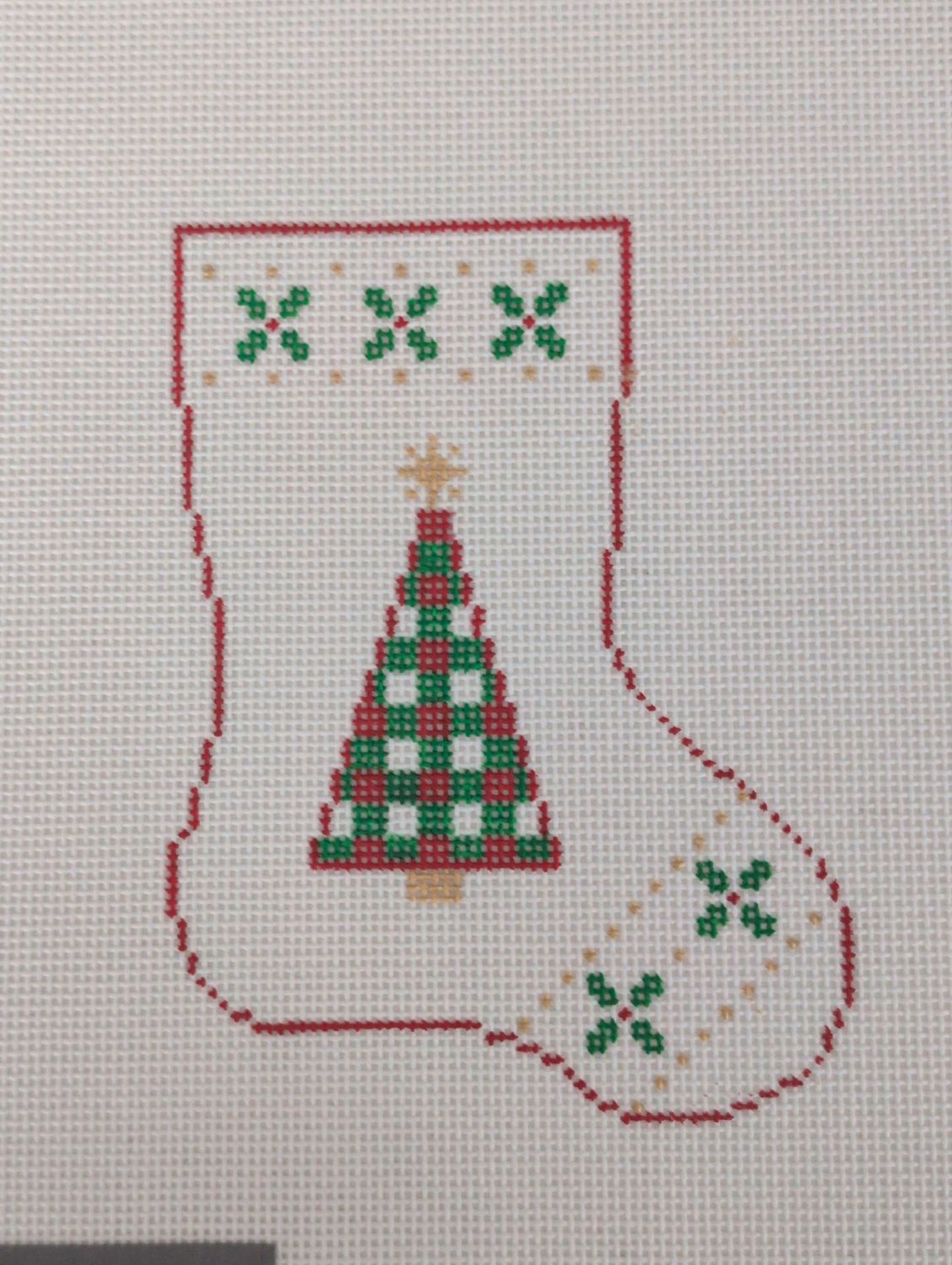 MINI Christmas Stocking-Red/Green