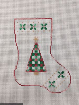 MINI Christmas Stocking-Red/Green