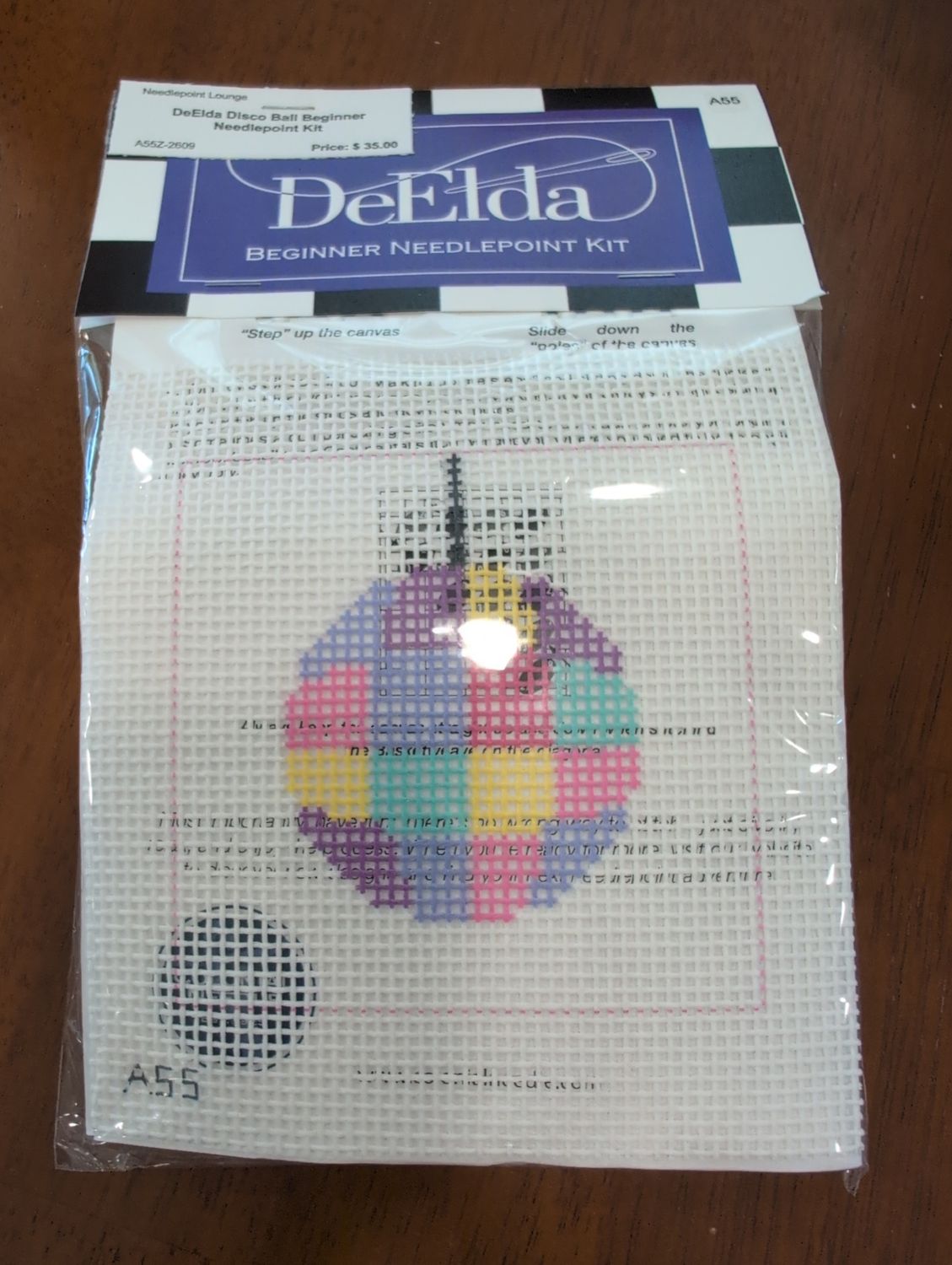 DeElda Disco Ball Beginner Needlepoint Kit