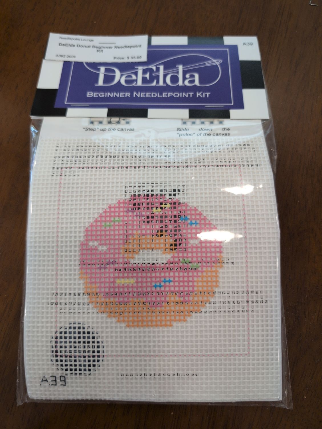 DeElda Donut Beginner Needlepoint Kit