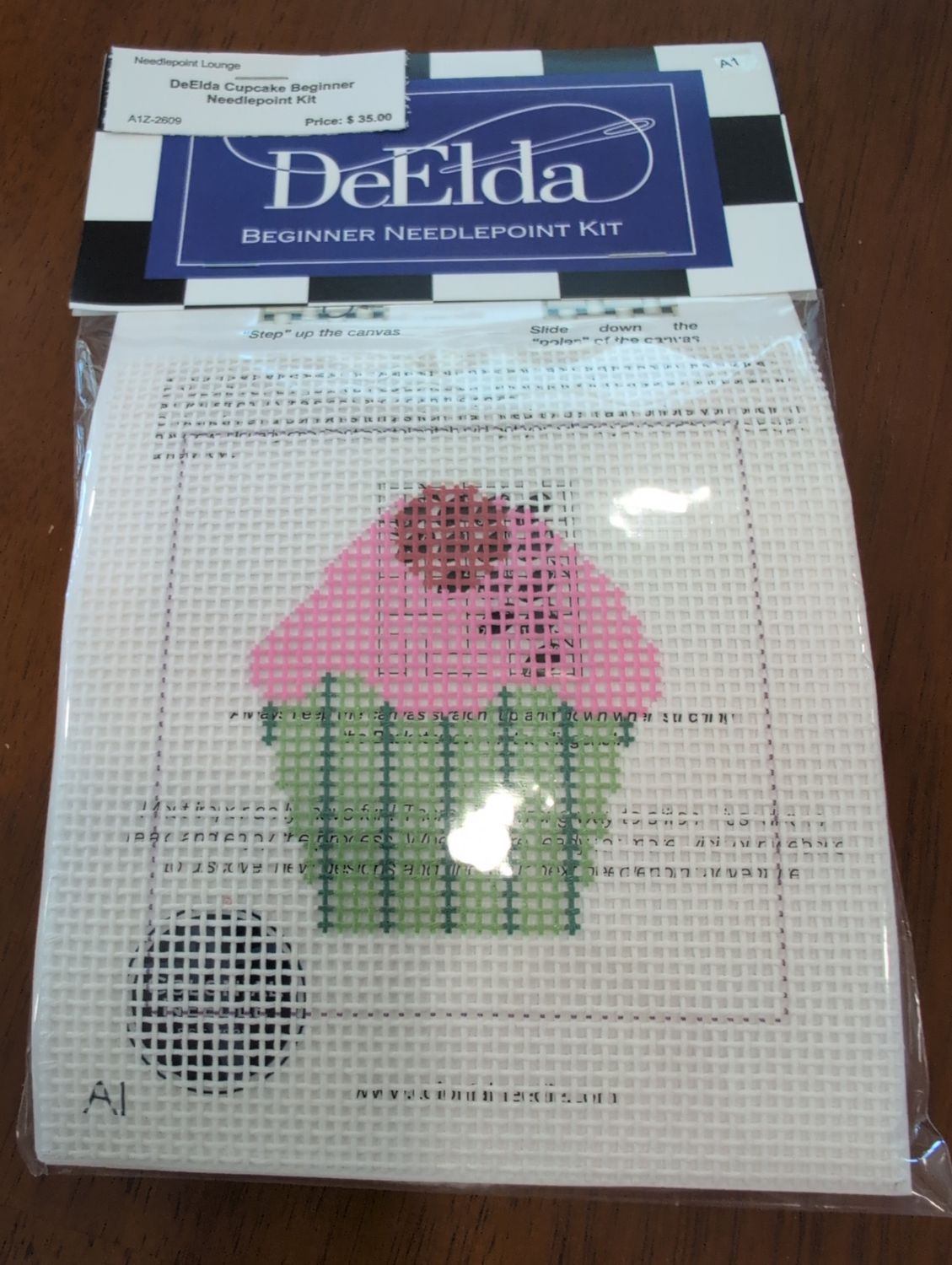 DeElda Cupcake Beginner Needlepoint Kit