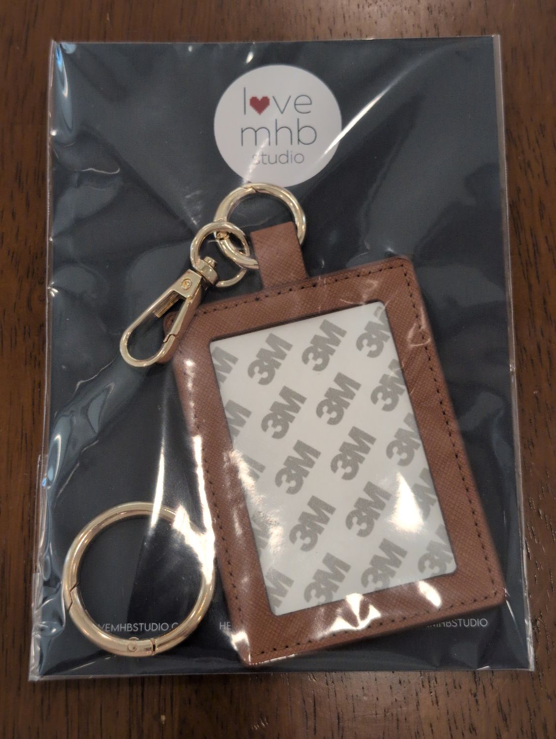 Self-Finishing Leather Charm (Rectangle) - Cognac