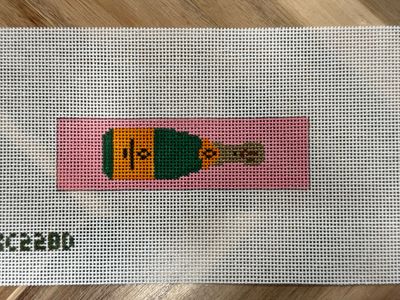Champagne Bottle - Pink Keychain