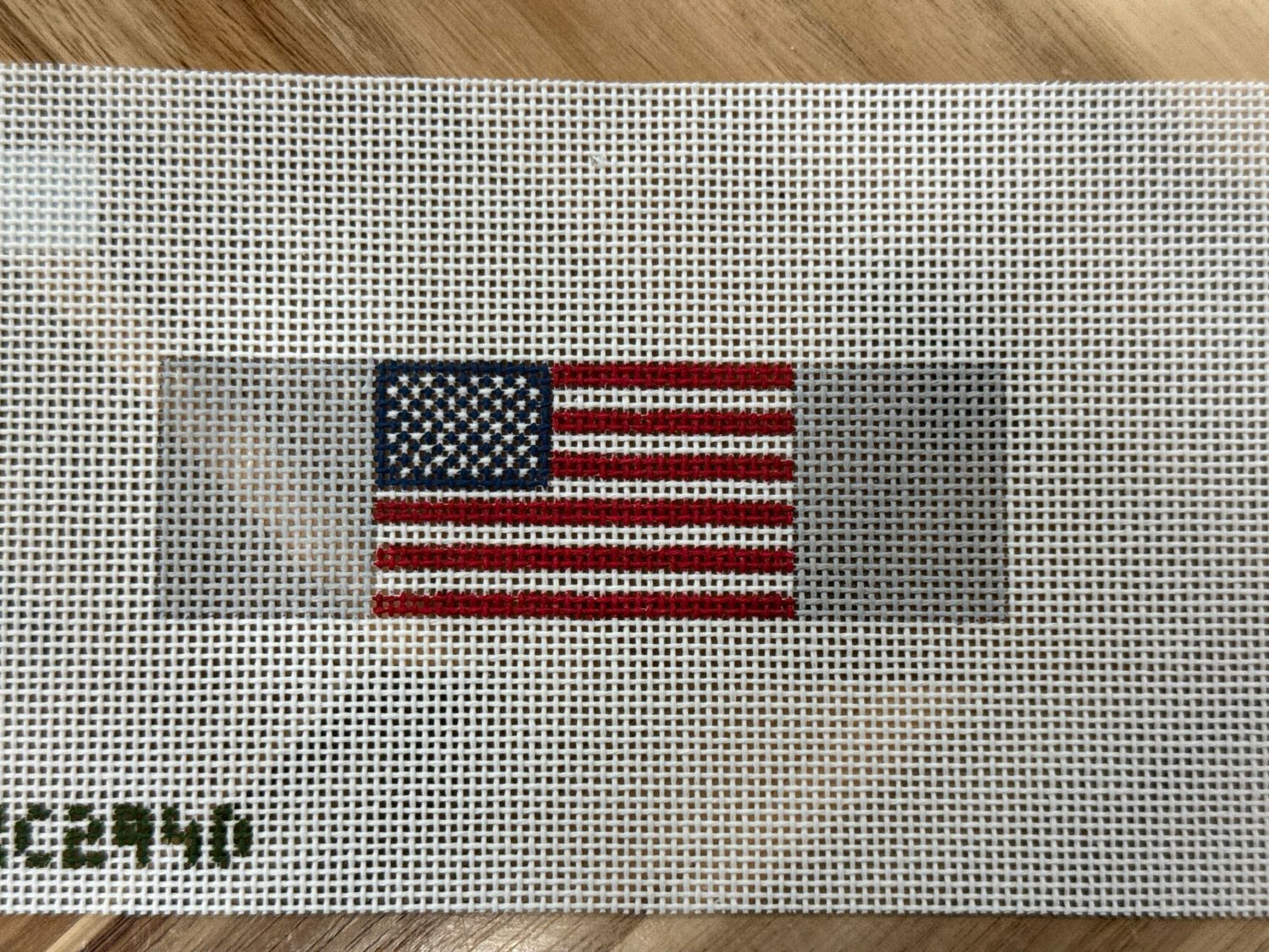 American Flag - Gray Keychain