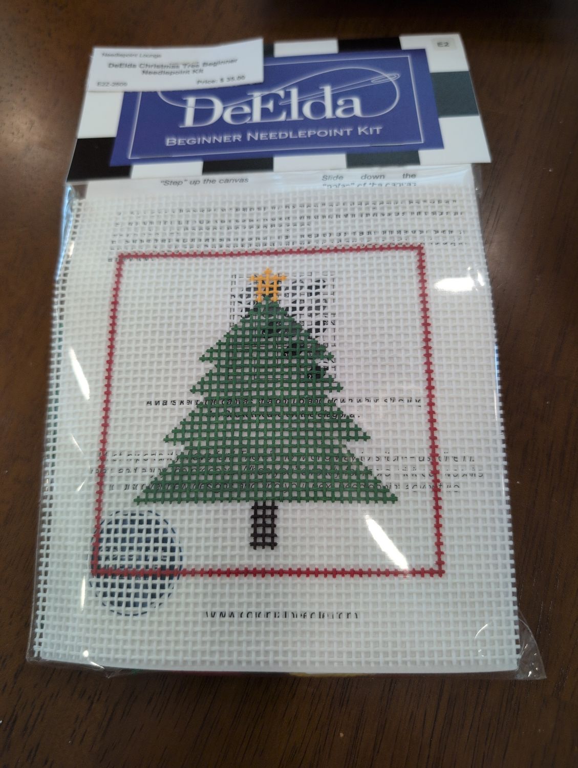 DeElda Christmas Tree Beginner Needlepoint Kit