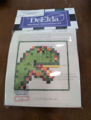 DeElda Dinosaur Beginner Needlepoint Kit